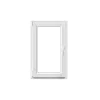 GoodHome Fenêtre 1 vantail oscillo-battante, tirant gauche double vitrage en PVC blanc l.65 x H.98 cm- Fenêtre Pvc