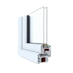 GoodHome Fenêtre 1 vantail oscillo-battante, tirant gauche double vitrage en PVC blanc l.65 x H.98 cm- Fenêtre Pvc