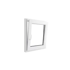GoodHome Fenêtre Pvc<Fenêtre 1 vantail oscillo-battante, tirant droit double vitrage en PVC blanc l.65 x H.78 cm