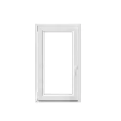 GoodHome Fenêtre 1 vantail oscillo-battante, tirant gauche double vitrage en PVC blanc l.65 x H.108 cm- Fenêtre Pvc