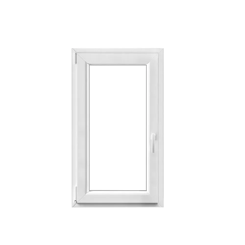 GoodHome Fenêtre 1 vantail oscillo-battante, tirant gauche double vitrage en PVC blanc l.65 x H.108 cm- Fenêtre Pvc