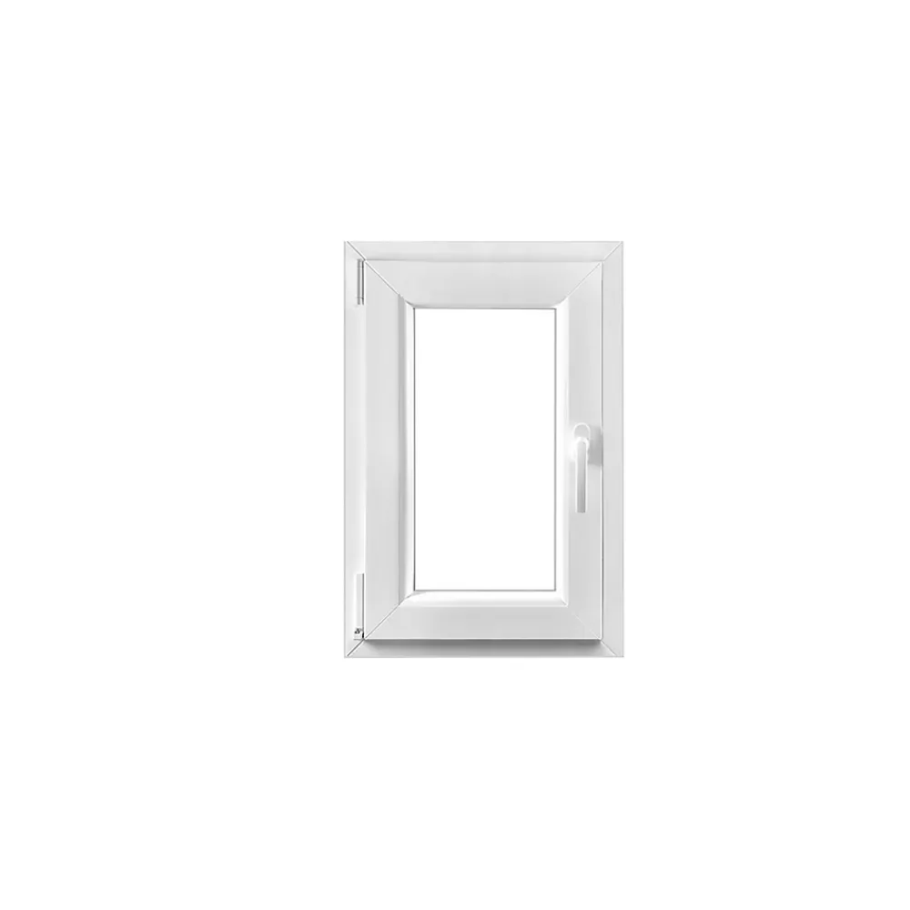 GoodHome Fenêtre 1 vantail oscillo-battante, tirant gauche double vitrage en PVC blanc l.55 x H.78 cm- Fenêtre Pvc