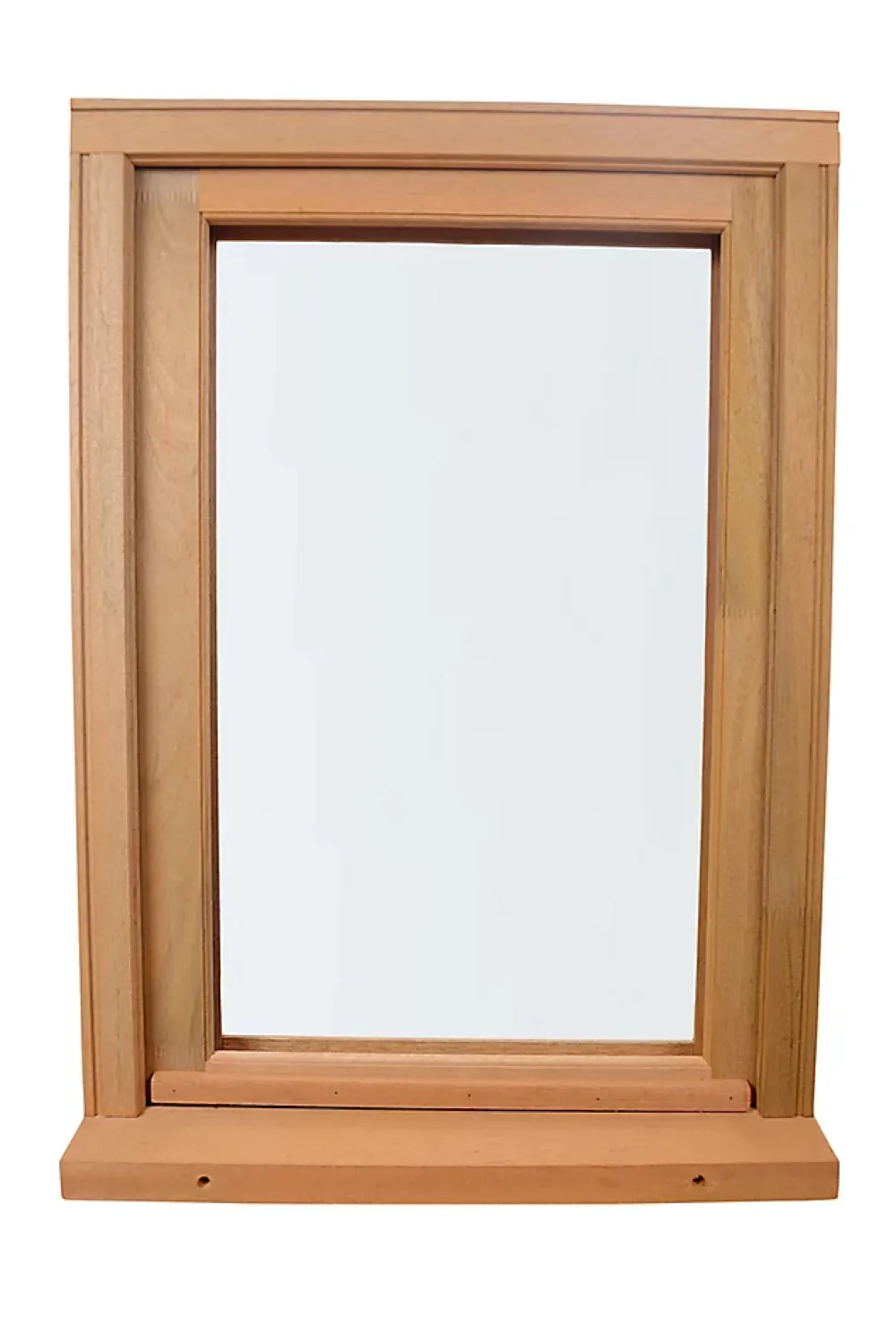 GoodHome Fenêtre Bois<Fenêtre 1 vantail tirant droit double vitrage en bois marron l.65 x H.62,8 cm