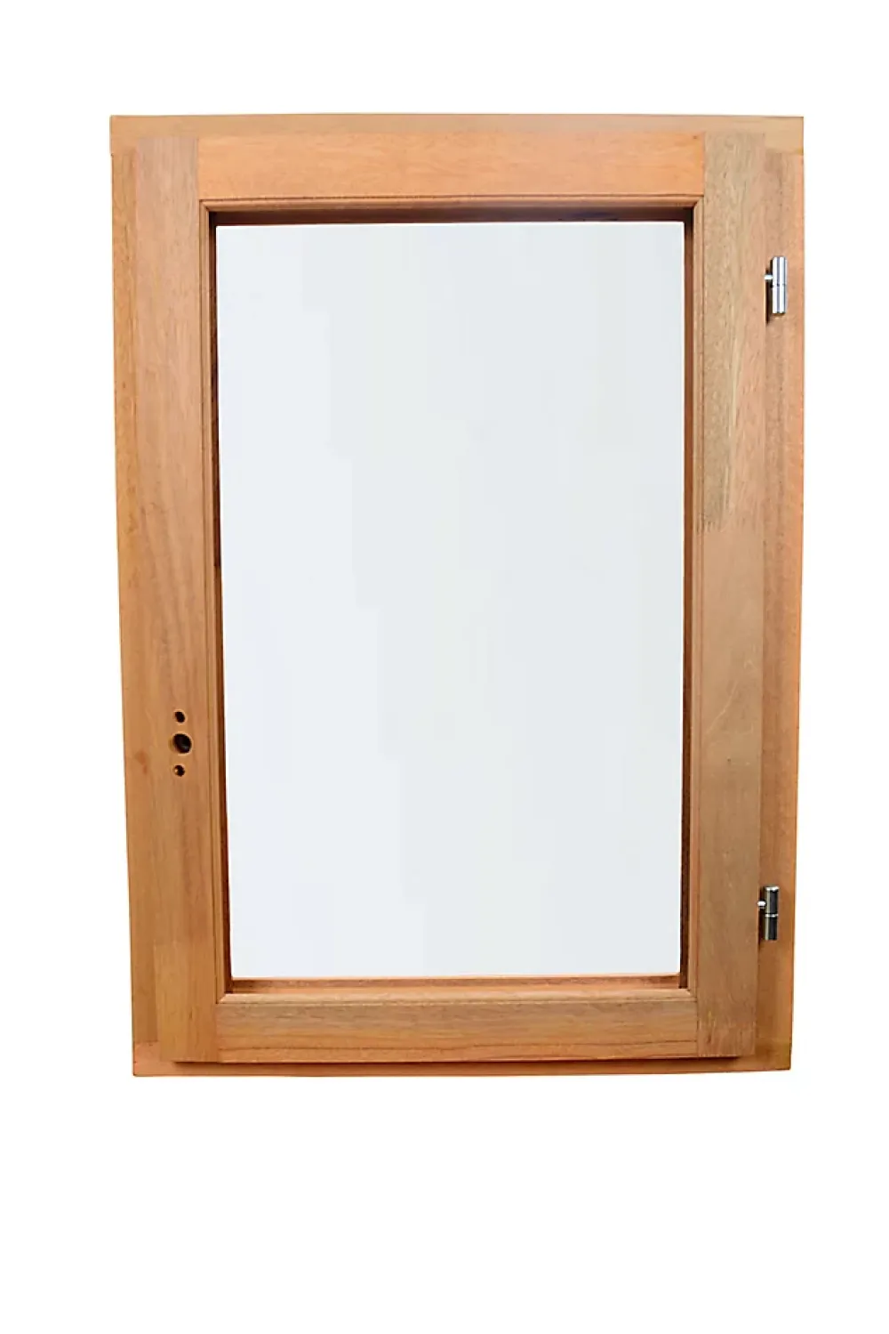 GoodHome Fenêtre Bois<Fenêtre 1 vantail tirant droit double vitrage en bois marron l.45 x H.47,8 cm