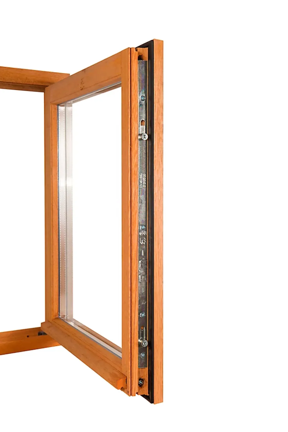 GoodHome Fenêtre Bois<Fenêtre 1 vantail tirant droit double vitrage en bois marron l.45 x H.47,8 cm