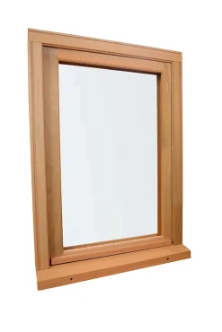 GoodHome Fenêtre Bois<Fenêtre 1 vantail tirant gauche double vitrage en bois marron l.65 x H.97,8 cm