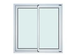 GoodHome Fenêtre Aluminium<Fenêtre 2 vantaux coulissante double vitrage en aluminium blanc l.103 x H.117 cm