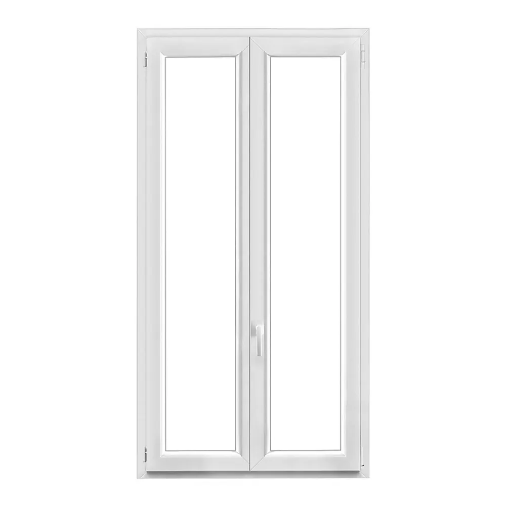 GoodHome Fenêtre 2 vantaux oscillo-battante, tirant droit double vitrage en PVC blanc l.105 x H.188 cm- Fenêtre Pvc
