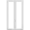 GoodHome Fenêtre 2 vantaux oscillo-battante, tirant droit double vitrage en PVC blanc l.105 x H.178 cm- Fenêtre Pvc