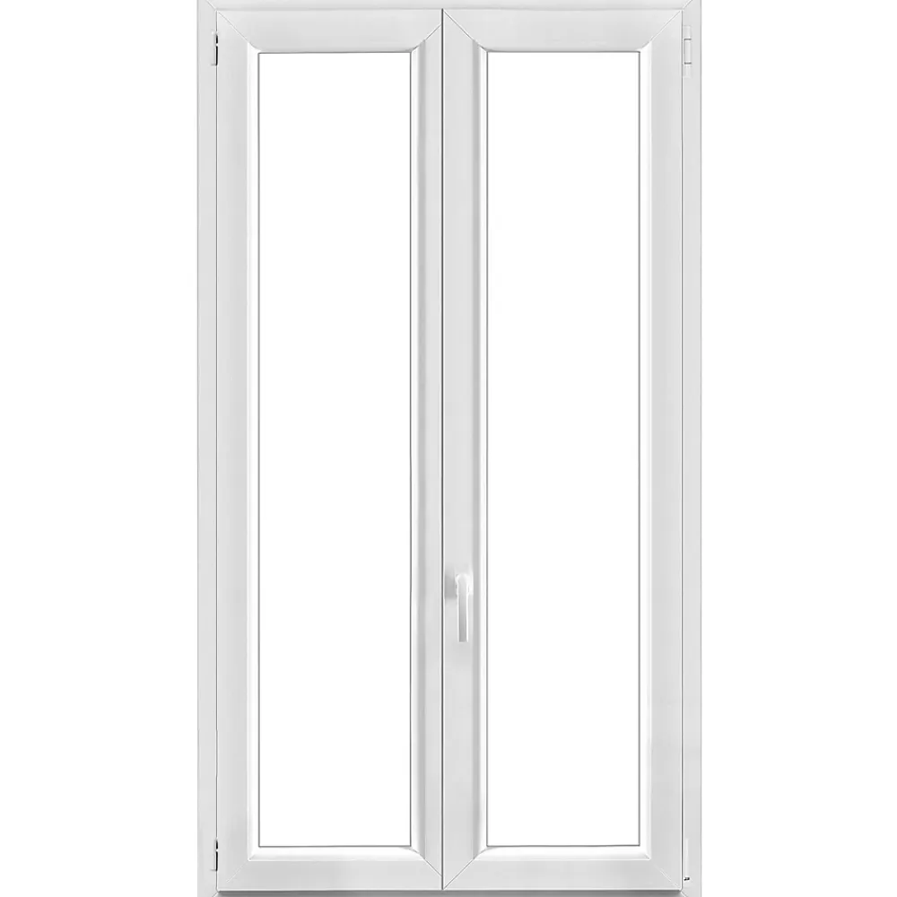 GoodHome Fenêtre 2 vantaux oscillo-battante, tirant droit double vitrage en PVC blanc l.105 x H.178 cm- Fenêtre Pvc