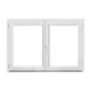 GoodHome Fenêtre Pvc<Fenêtre 2 vantaux oscillo-battante, tirant droit double vitrage en PVC blanc l.145 x H.98 cm