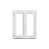 GoodHome Fenêtre Pvc<Fenêtre 2 vantaux oscillo-battante, tirant droit double vitrage en PVC blanc l.85 x H.98 cm