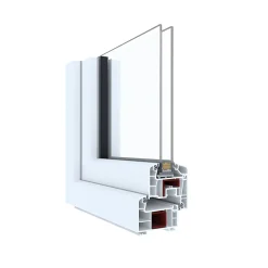 GoodHome Fenêtre Pvc<Fenêtre 2 vantaux oscillo-battante, tirant droit double vitrage en PVC blanc l.85 x H.98 cm
