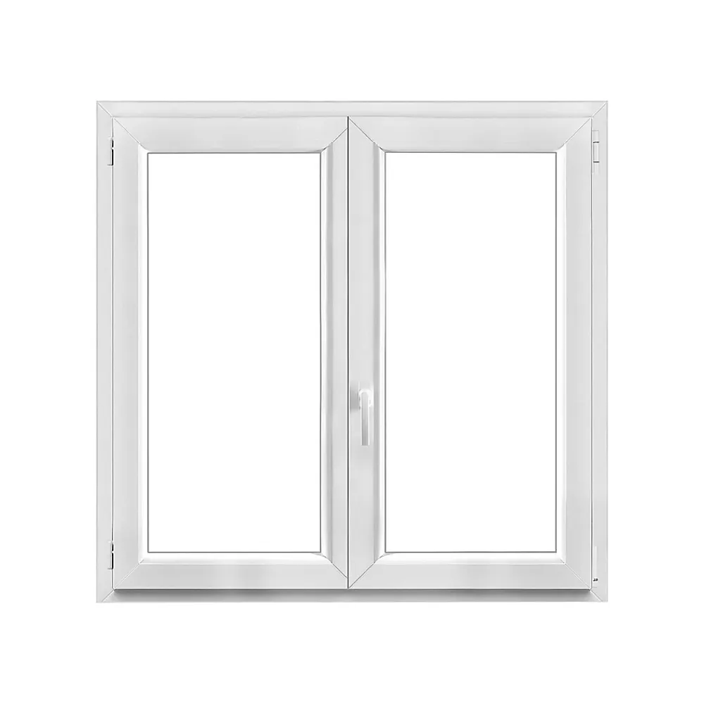 GoodHome Fenêtre Pvc<Fenêtre 2 vantaux oscillo-battante, tirant droit double vitrage en PVC blanc l.125 x H.118 cm