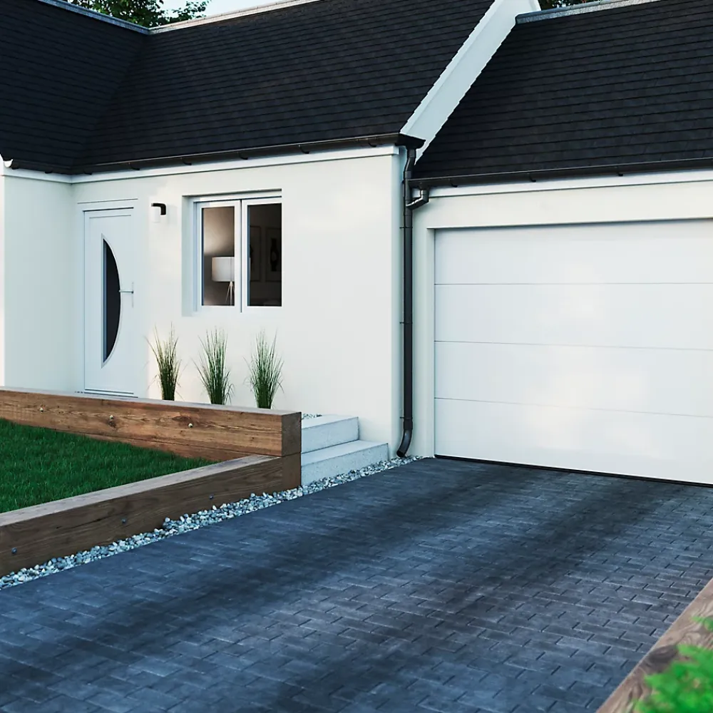 GoodHome Fenêtre 2 vantaux oscillo-battante, tirant droit double vitrage en PVC blanc l.125 x H.168 cm- Fenêtre Pvc