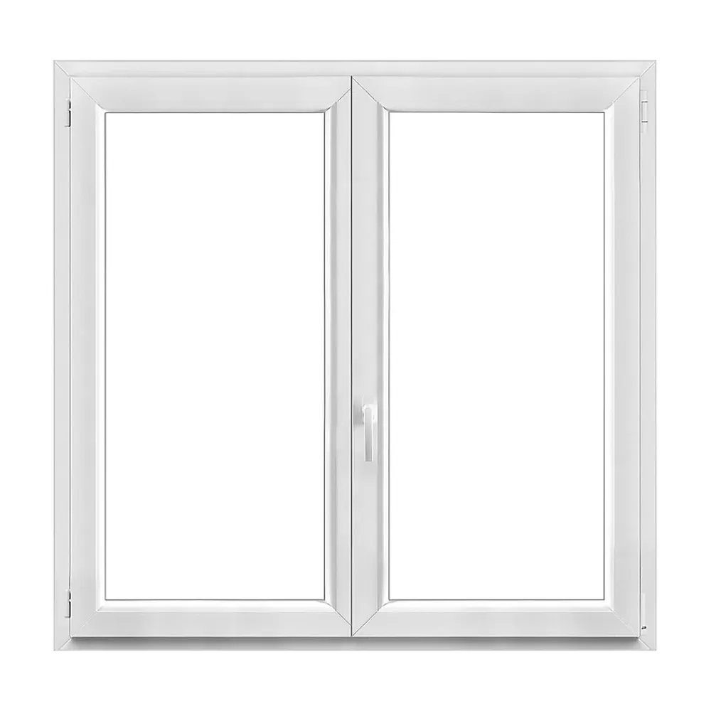GoodHome Fenêtre Pvc<Fenêtre 2 vantaux oscillo-battante, tirant droit double vitrage en PVC blanc l.145 x H.138 cm