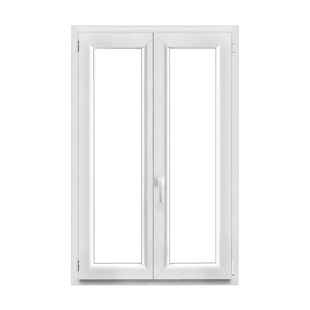 GoodHome Fenêtre Pvc<Fenêtre 2 vantaux oscillo-battante, tirant droit double vitrage en PVC blanc l.95 x H.138 cm