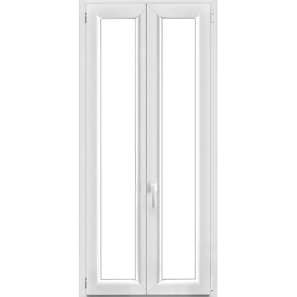 GoodHome Fenêtre Pvc<Fenêtre 2 vantaux oscillo-battante, tirant droit double vitrage en PVC blanc l.85 x H.168 cm