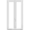 GoodHome Fenêtre Pvc<Fenêtre 2 vantaux oscillo-battante, tirant droit double vitrage en PVC blanc l.95 x H.168 cm