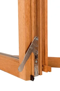 GoodHome Fenêtre Bois<Fenêtre 2 vantaux tirant droit double vitrage en bois marron l.105 x H.107,8 cm