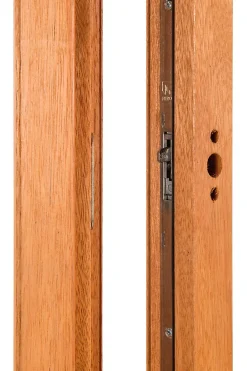 GoodHome Fenêtre Bois<Fenêtre 2 vantaux tirant droit double vitrage en bois marron l.105 x H.107,8 cm