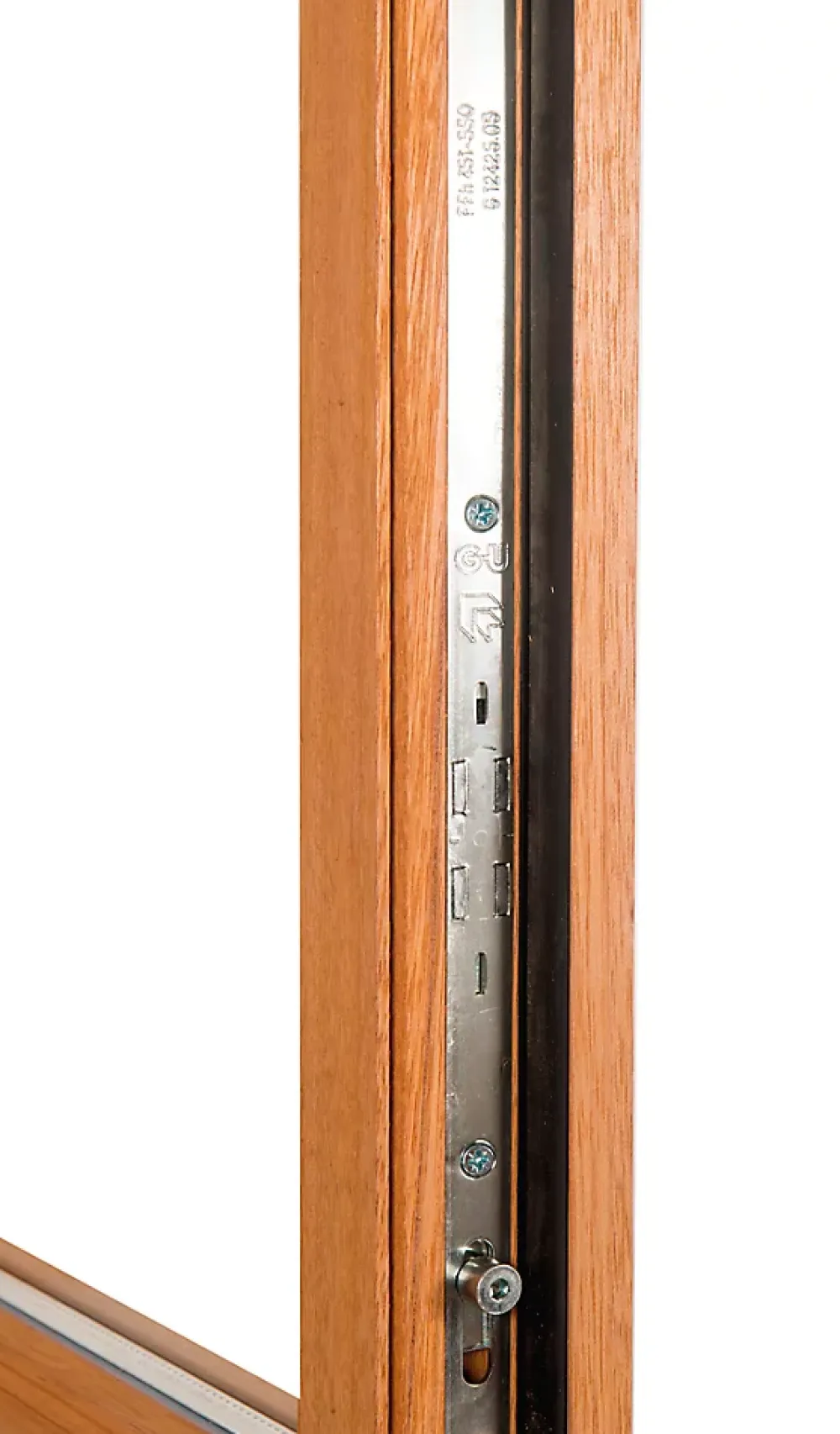 GoodHome Fenêtre 2 vantaux tirant droit double vitrage en bois marron l.125 x H.117,8 cm- Fenêtre Bois