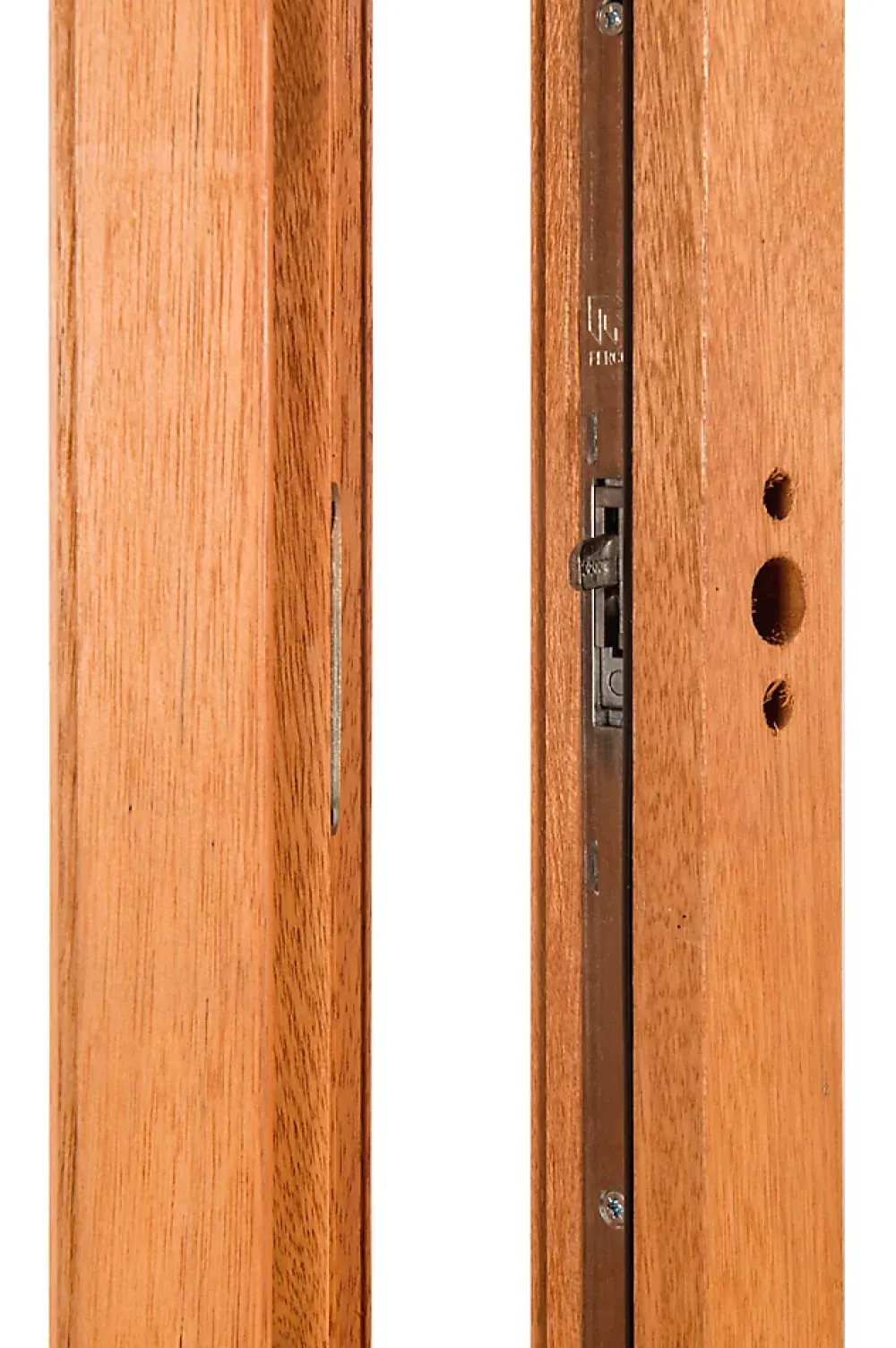 GoodHome Fenêtre Bois<Fenêtre 2 vantaux tirant droit double vitrage en bois marron l.105 x H.117,8 cm