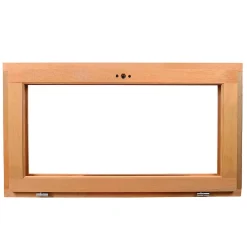 GoodHome Fenêtre Bois<Fenêtre abattante par le haut double vitrage en bois marron l.85 x H.47,8 cm