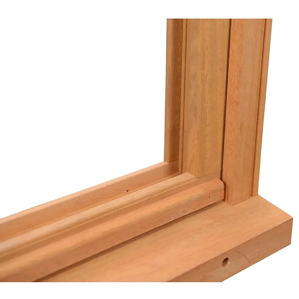 GoodHome Fenêtre Bois<Fenêtre abattante par le haut double vitrage en bois marron l.85 x H.47,8 cm