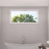 GoodHome Fenêtre Aluminium<Fenêtre abattante par le haut double vitrage en aluminium blanc l.103 x H.47 cm