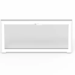 GoodHome Fenêtre Aluminium<Fenêtre abattante par le haut double vitrage en aluminium blanc l.103 x H.47 cm