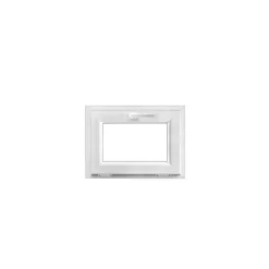 GoodHome Fenêtre Pvc<Fenêtre abattante par le haut double vitrage en PVC blanc l.65 x H.48 cm
