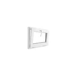 GoodHome Fenêtre Pvc<Fenêtre abattante par le haut double vitrage en PVC blanc l.65 x H.48 cm
