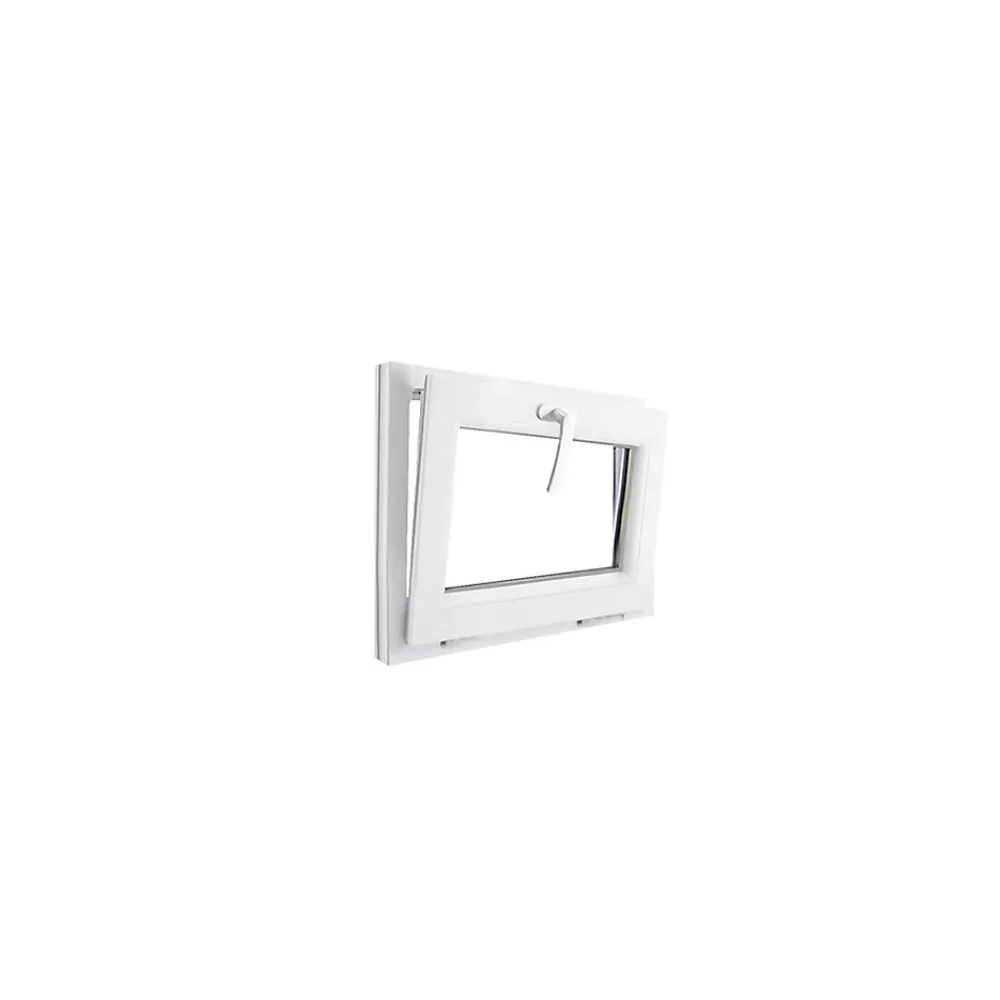 GoodHome Fenêtre Pvc<Fenêtre abattante par le haut double vitrage en PVC blanc l.65 x H.48 cm