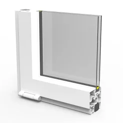 GoodHome Fenêtre Aluminium<Fenêtre abattante par le haut double vitrage en aluminium blanc l.63 x H.47 cm
