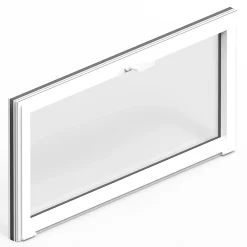 GoodHome Fenêtre Aluminium<Fenêtre abattante par le haut double vitrage en aluminium blanc l.63 x H.47 cm