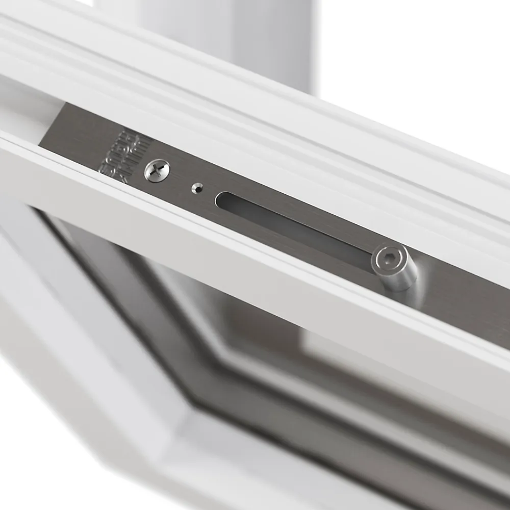 GoodHome Fenêtre Aluminium<Fenêtre abattante par le haut double vitrage en aluminium blanc l.63 x H.47 cm
