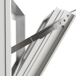 GoodHome Fenêtre Aluminium<Fenêtre abattante par le haut double vitrage en aluminium blanc l.63 x H.47 cm