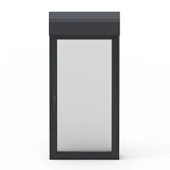 GoodHome Fenêtre alu 1 vantail oscillo-battant + volet roulant électrique gris - l.60 x h.115 cm, tirant gauche- Fenêtre Aluminium