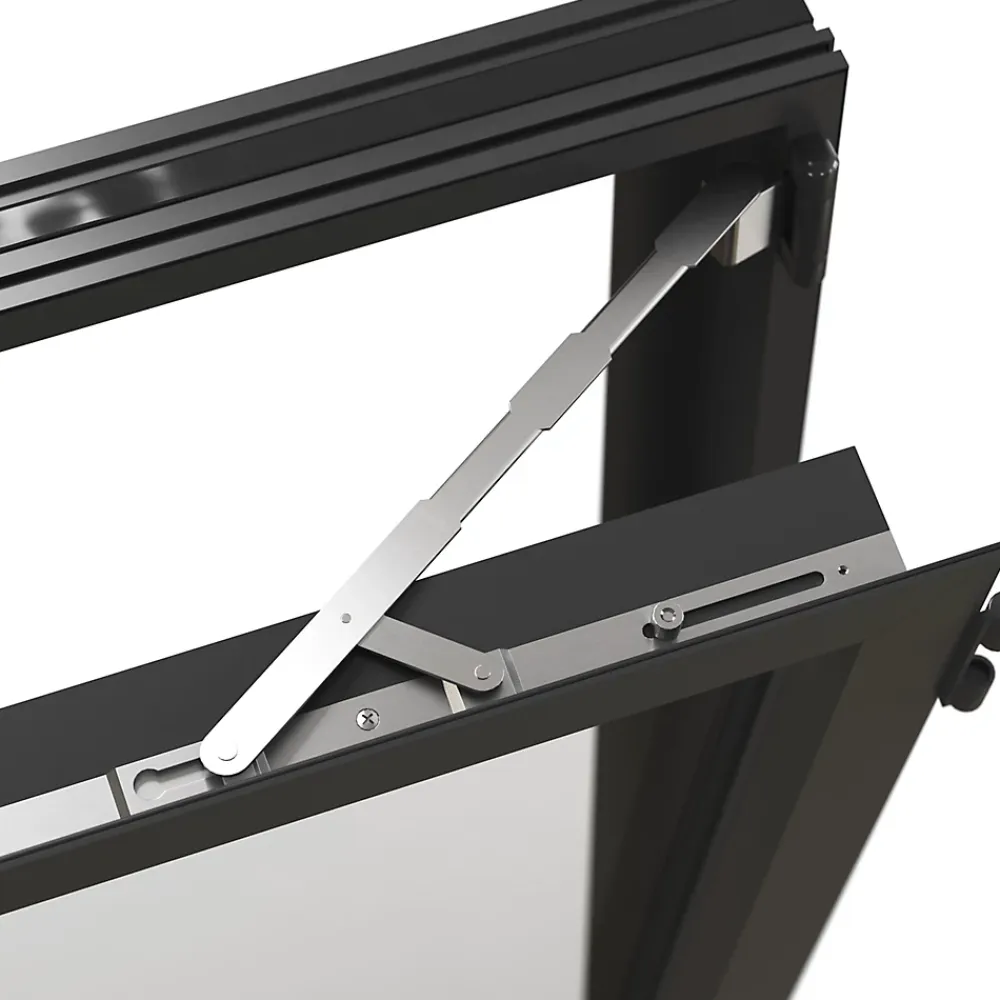 GoodHome Fenêtre Aluminium<Fenêtre alu 2 vantaux oscillo-battant + volet roulant électrique gris - l.120 x h.95 cm