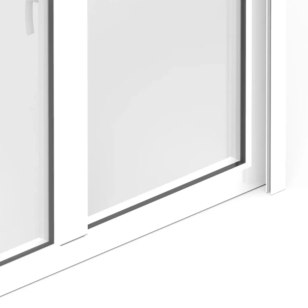 GoodHome Fenêtre Aluminium<Fenêtre alu 2 vantaux oscillo-battant + volet roulant électrique blanc - l.120 x h.135 cm