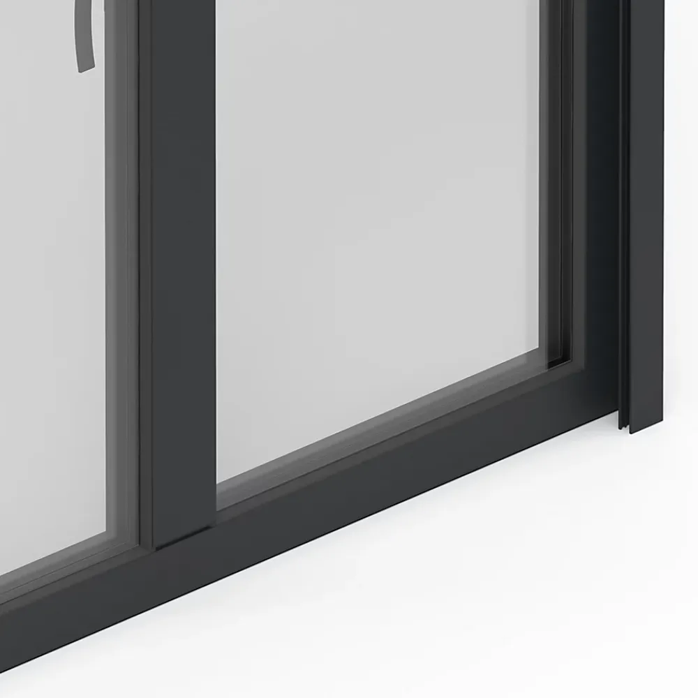 GoodHome Fenêtre Aluminium<Fenêtre alu 2 vantaux oscillo-battant + volet roulant électrique gris - l.100 x h.145 cm