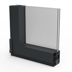 GoodHome Fenêtre Aluminium<Fenêtre alu 2 vantaux oscillo-battant + volet roulant électrique gris - l.100 x h.75 cm