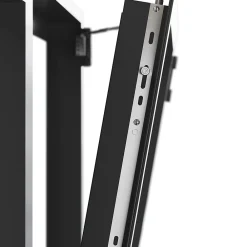 GoodHome Fenêtre Aluminium<Fenêtre alu 2 vantaux oscillo-battant + volet roulant électrique gris - l.100 x h.75 cm