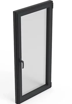 3 in 1 Fenêtre Aluminium<Fenêtre Aluminium avec 1 ventail ouvrant RAL 7016 ( L.: 110 cm x H.: 220 cm)