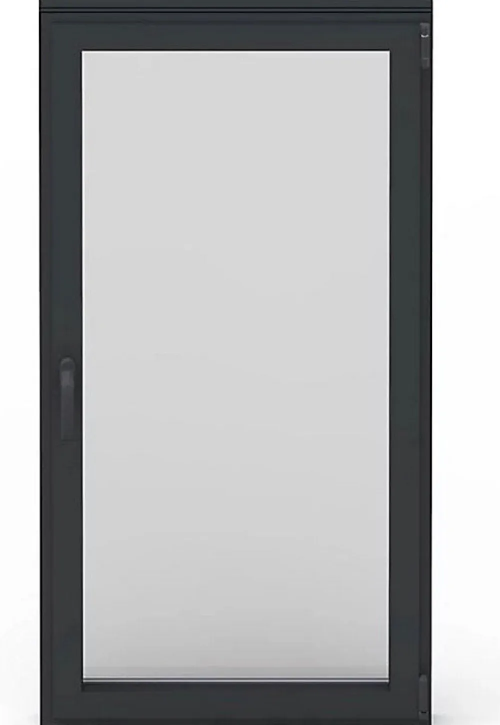 3 in 1 Fenêtre Aluminium<Fenêtre Aluminium avec 1 ventail ouvrant RAL 7016 ( L.: 93 cm x H.: 120 cm)