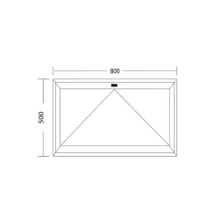 Fral Fermetures Fenêtre Pvc<Fenêtre de cave soufflet PVC anthracite et blanc L 800mm x H 500mm ouvrant haut