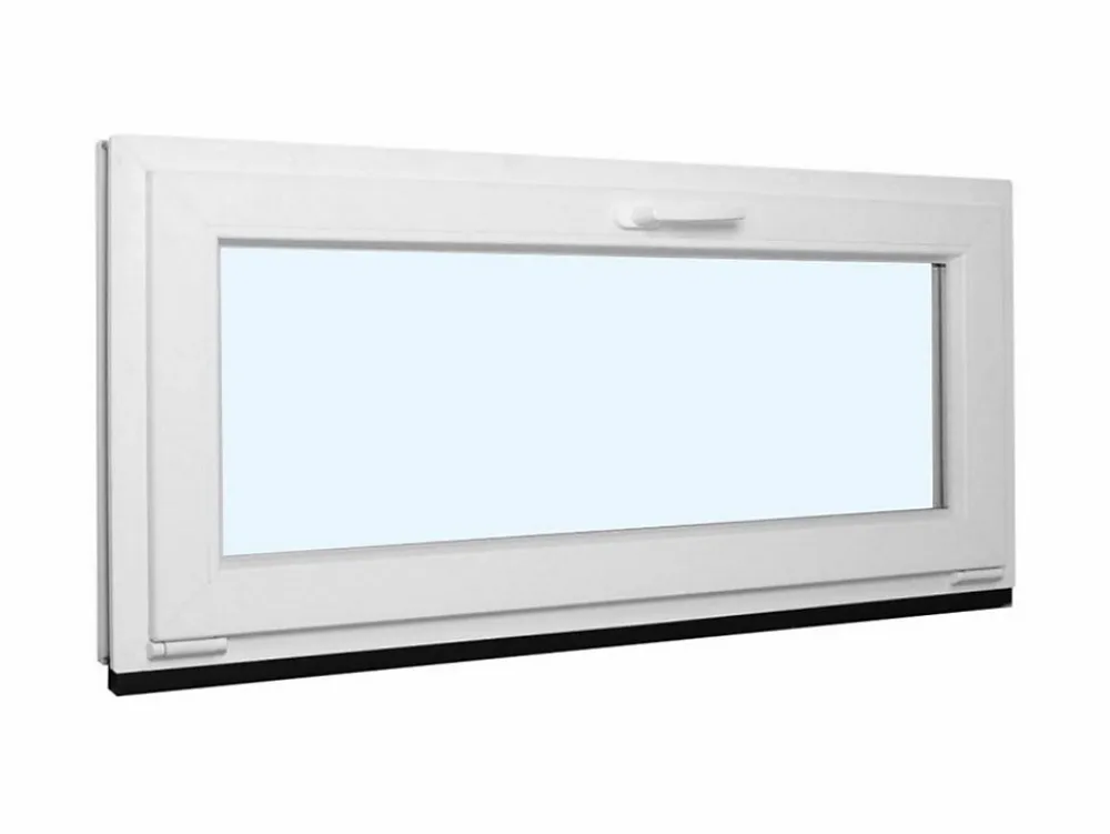 Fral Fermetures Fenêtre de cave soufflet PVC blanc L 1000mm x H 500mm- Fenêtre Pvc
