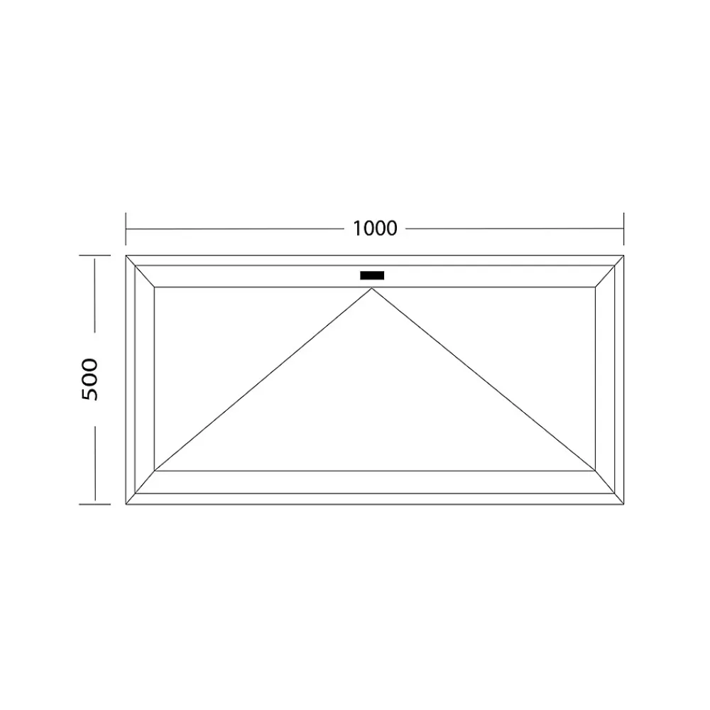 Fral Fermetures Fenêtre de cave soufflet PVC blanc L 1000mm x H 500mm- Fenêtre Pvc