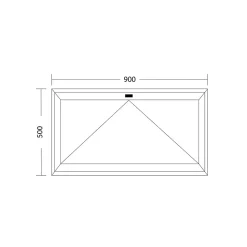 Fral Fermetures Fenêtre de cave soufflet PVC blanc L 900mm x H 500mm- Fenêtre Pvc